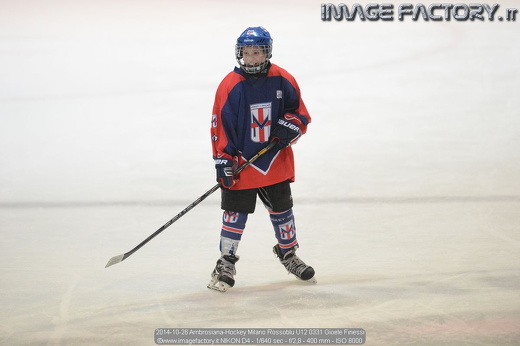2014-10-26 Ambrosiana-Hockey Milano Rossoblu U12 0331 Gioele Finessi